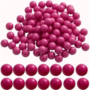 Self Defense Pepper Balls (10 Pack) - magenta balls arranged in a pile and rows