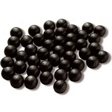 Ballistic Paintball Solid Balls - Self Defense - group of black round balls Ballistic Paintball Solid Balls - Self Defense - group of black round balls