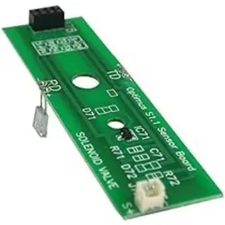 Empire Axe Eye Sensor Board - angled view of green circuit board with black and white connectors
