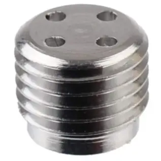 Empire Marker Part Regulator Cover Plate - round silver threaded regulator cover with four holes