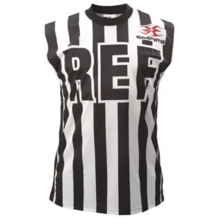 Empire Referee Jersey - front view of black and white striped referee jersey