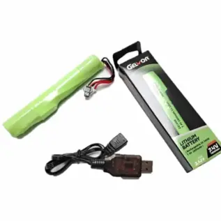 Gel Blaster 1800 mAh Spare Battery Pack - green battery pack with USB charging cable and retail box