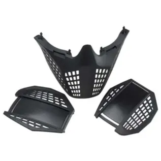 JT Splatmaster Optix Goggle Upgrade - three black protective goggle upgrade pieces