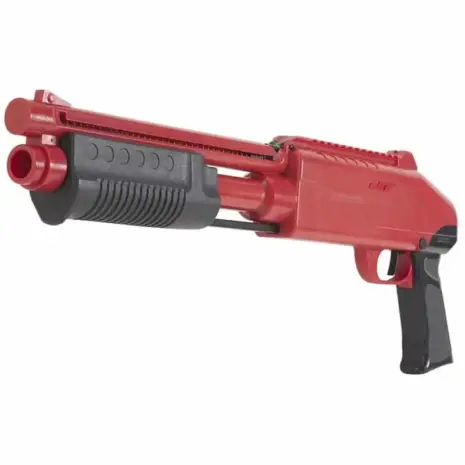 JT SplatMaster Z200 Paintball Shotgun - side view of red and black pump marker JT SplatMaster Z200 Paintball Shotgun - side view of red and black pump marker
