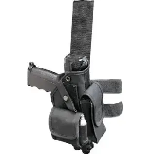 Tippmann TiPX Paintball Pistol Holster - black pistol holster with straps and marker pictured