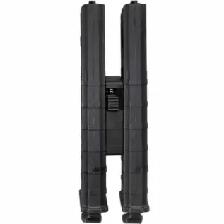 Tippmann TMC .50 Cal Magazine W/ Coupler - x2Pack, Black - two black magazines joined with coupler