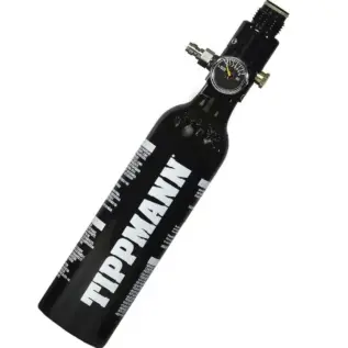 Tippmann 13CI Tank Dot tc 13CI 3K Dot tc Bulk - black air tank with regulator and pressure gauge