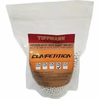 Tippmann 6Mm 0.30G 3300Bbs – White - white BBs in clear resealable Tippmann Competition bag