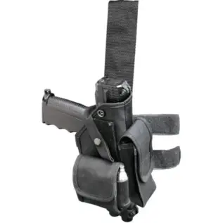 Tippmann Tipx Bonus Pack - Black - black pistol in leg holster with straps and small accessories