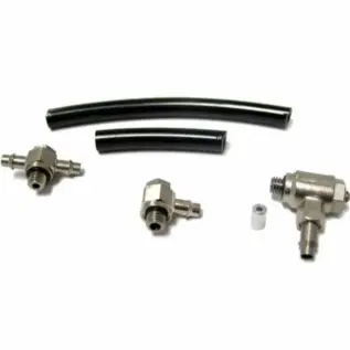 Tippmann 98 CFS RT Adaptor Kit - black hoses and silver adaptor fittings
