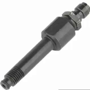 Tippmann TIPX Remote Line Adaptor - close view of dark metal remote line adaptor