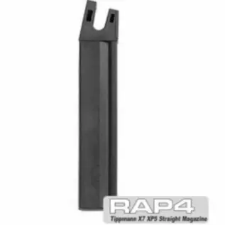 Tippmann XP5 Straight Magazine for the X7 or X7 Phenom - black straight magazine with RAP4 label