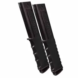 Tippmann Trufeed 12 Ball Extended Magazines - two black extended magazines